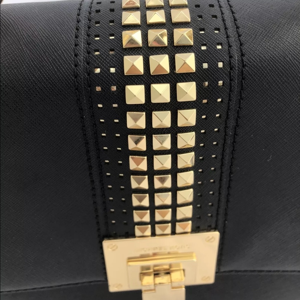 Gaby’sBags👜💕- Michael Kors Studded Satchel Black - Picture 5 of 8